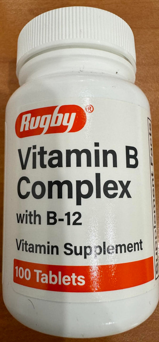 Tabletas de complejo de vitamina B con B-12 Rugby