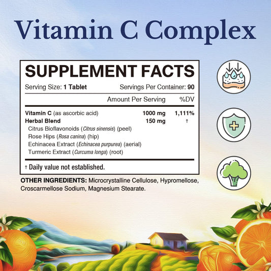 Complejo vitamina C vegano Vitalitown