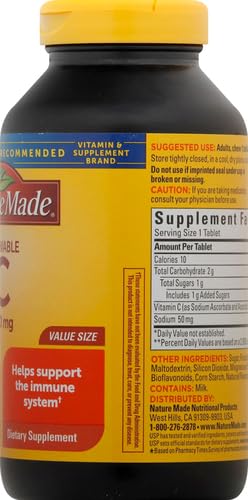 Complemento Nature Made vitamina C saludable y natural