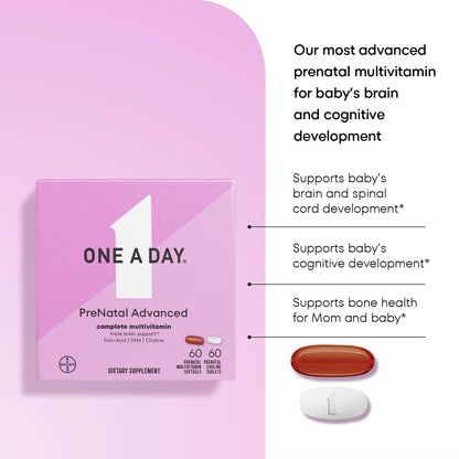 Componentes y beneficios ONE A DAY Prenatal Advanced