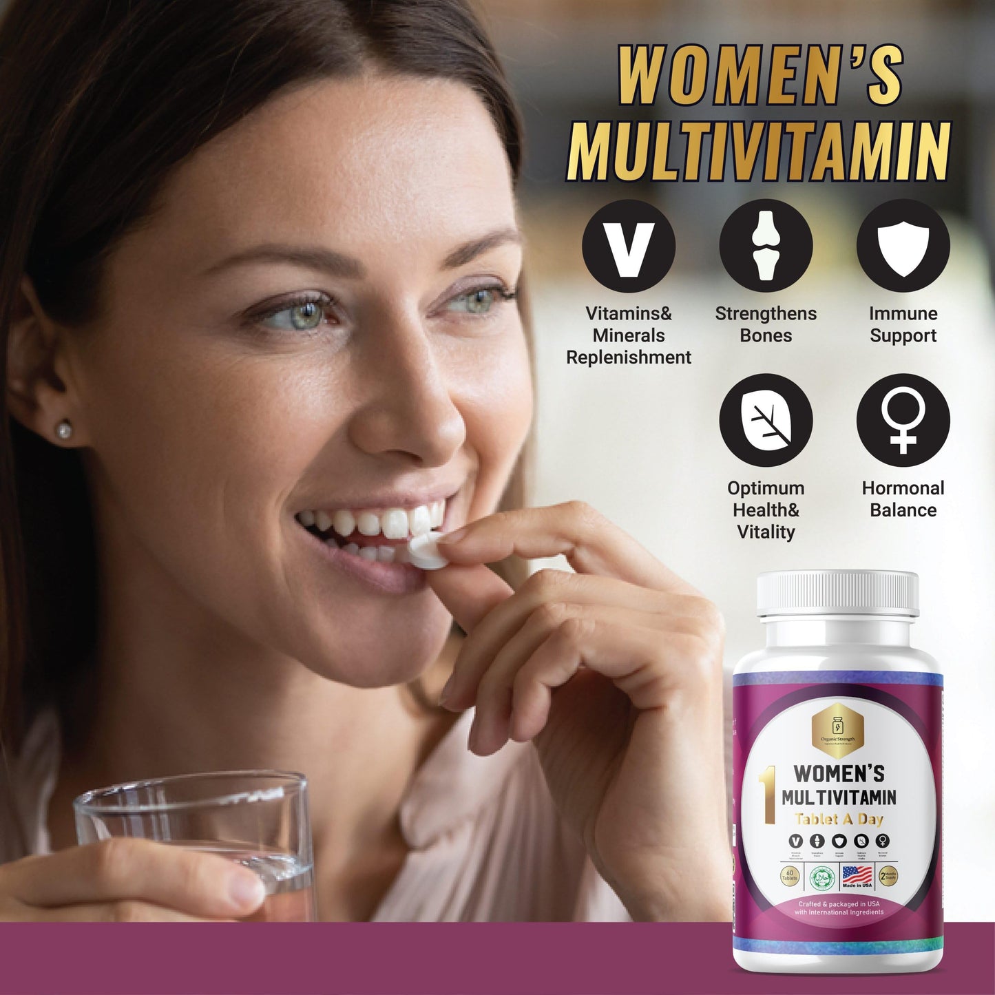 Componentes esenciales multivitaminas mujeres