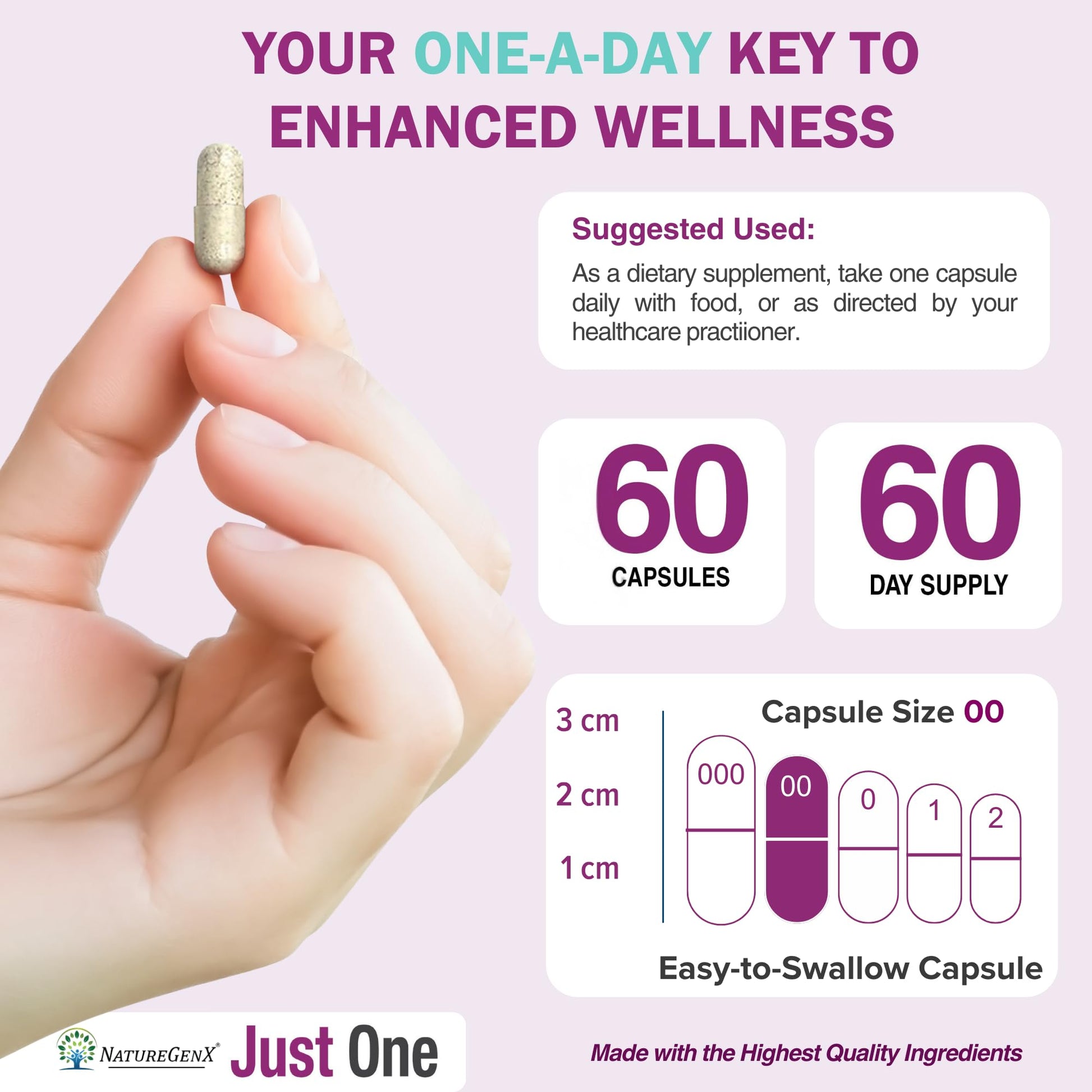 Componentes naturales del multivitamínico NatureGenX