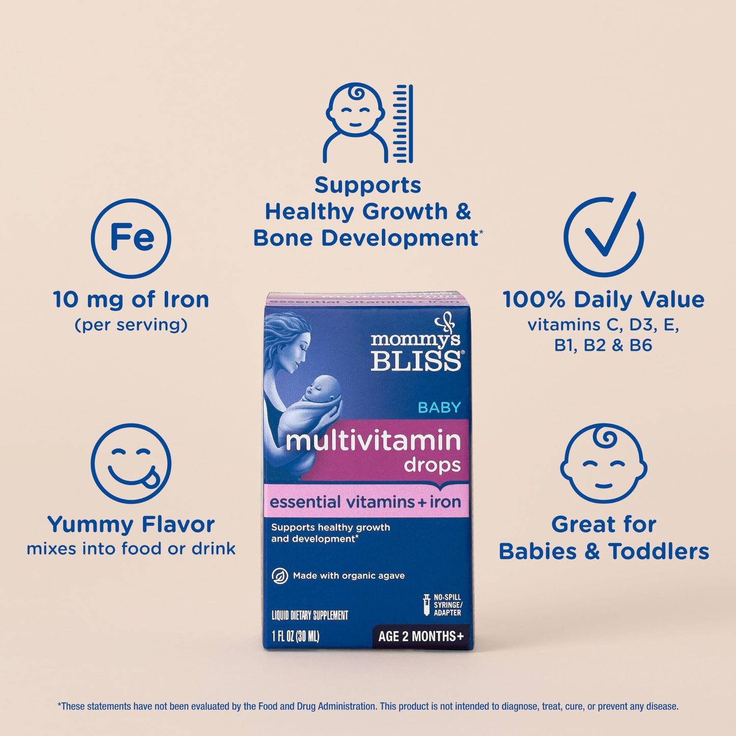 Componentes nutricionales de las multivitaminas para bebés