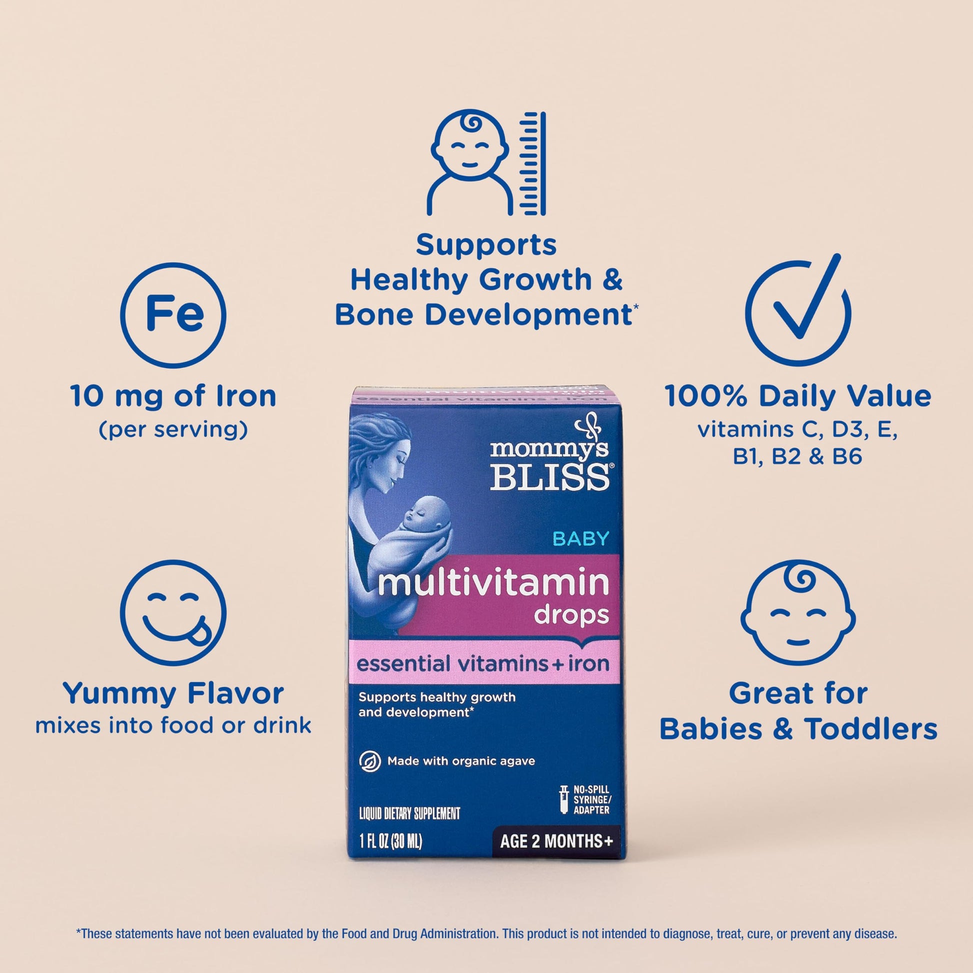 Componentes nutricionales de las multivitaminas para bebés