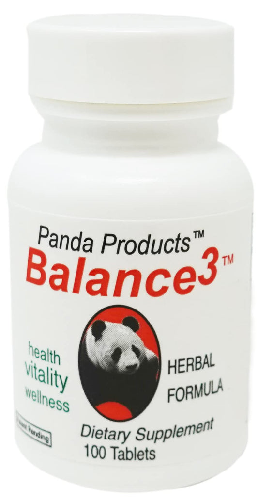 Comprimidos Balance 3 de Panda Products con panda en etiqueta