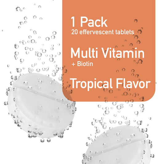 Comprimidos efervescentes multivitamínicos con biotina