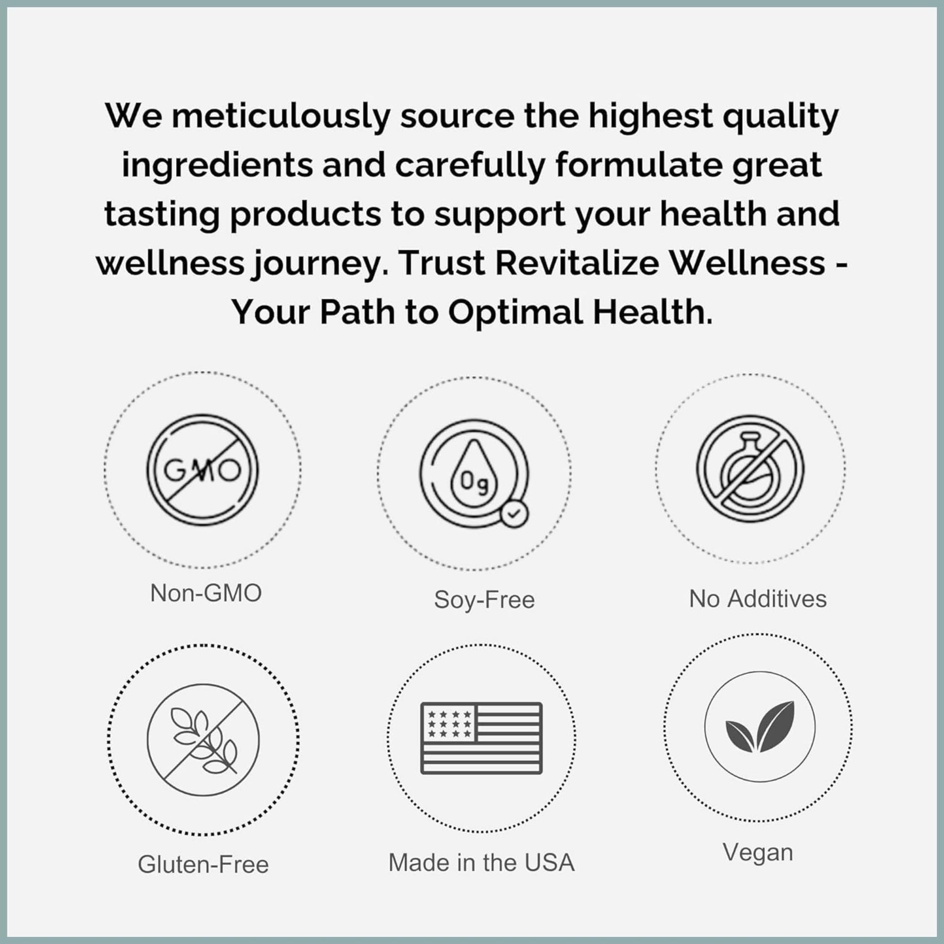 Detalle de comprimidos masticables vitamina B3 Revitalize Wellness