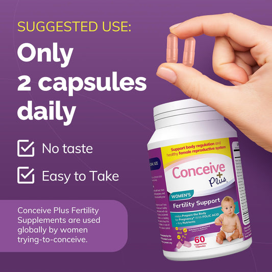 Frasco CONCEIVE PLUS fertilidad femenina ovulación salud reproductiva