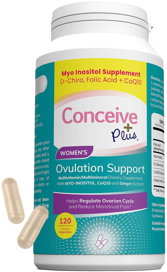 Botella Conceive Plus suplemento ovulación 120 cápsulas