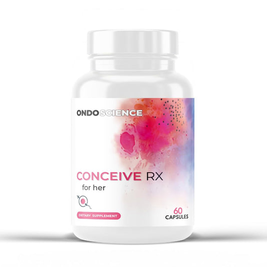 Conceive RX suplemento de fertilidad para mujer caja blanca 60 cápsulas