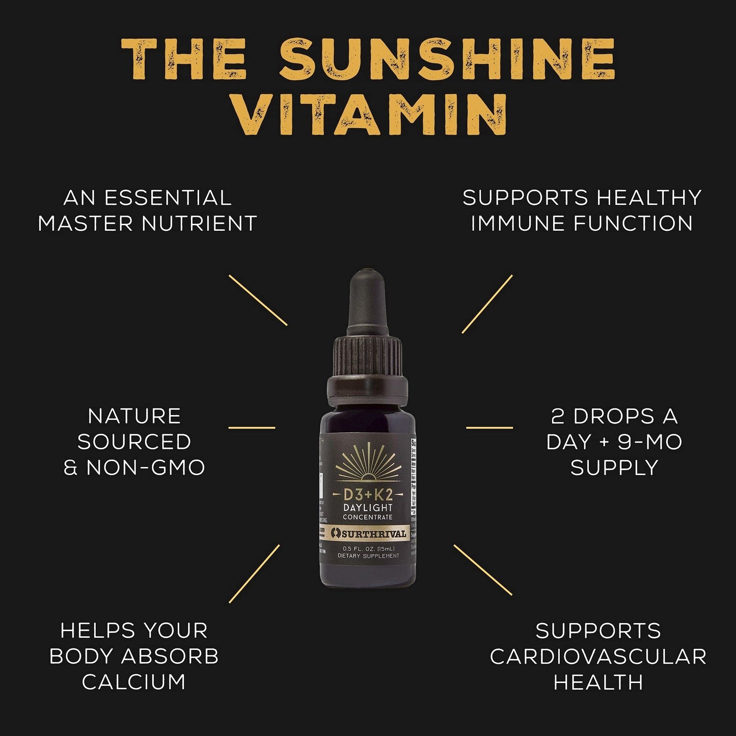 Concentrado Daylight vitamina D3 K2 apoyo inmunitario y óseo