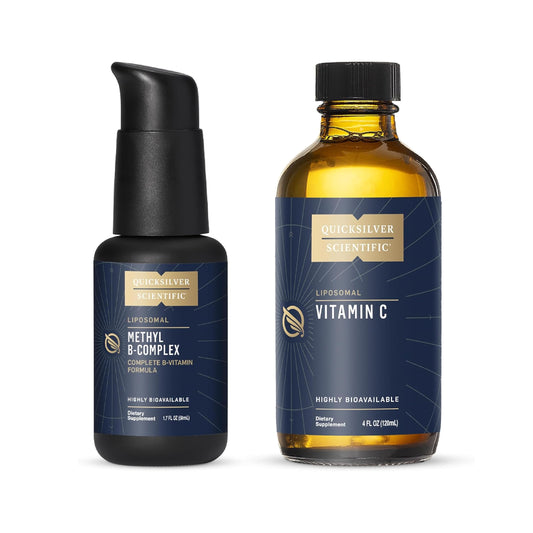 Conjunto complejo b metilado y vitamina c liposomal Quicksilver