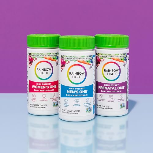 conjunto de multivitamínicos rainbow light para diferentes necesidades
