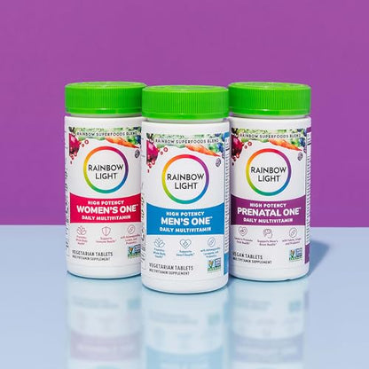 conjunto de multivitamínicos rainbow light para diferentes necesidades
