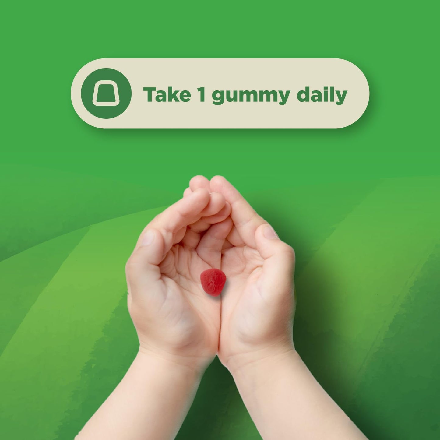 Consumo diario recomendado de una gominola para niños.