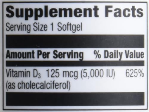 Contenido cápsulas líquidas Vitamina D3 Amazon Elements