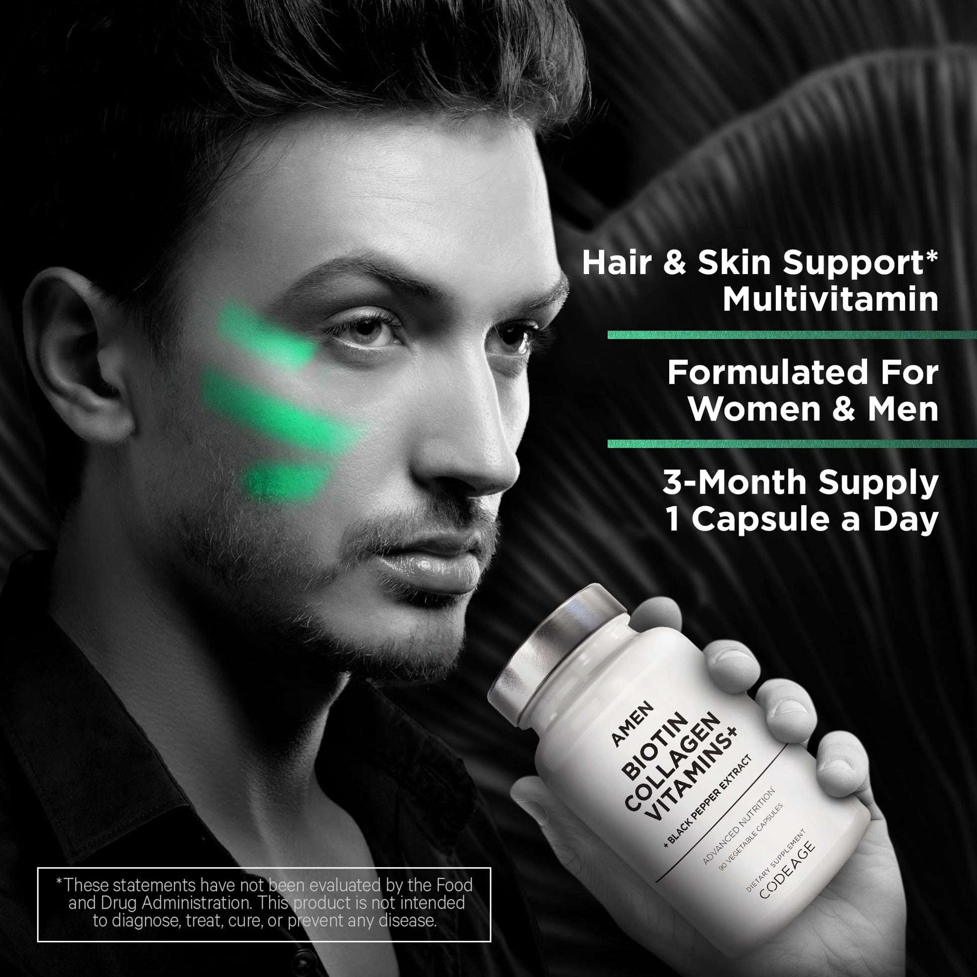Contenido del frasco Amen Biotin Collagen