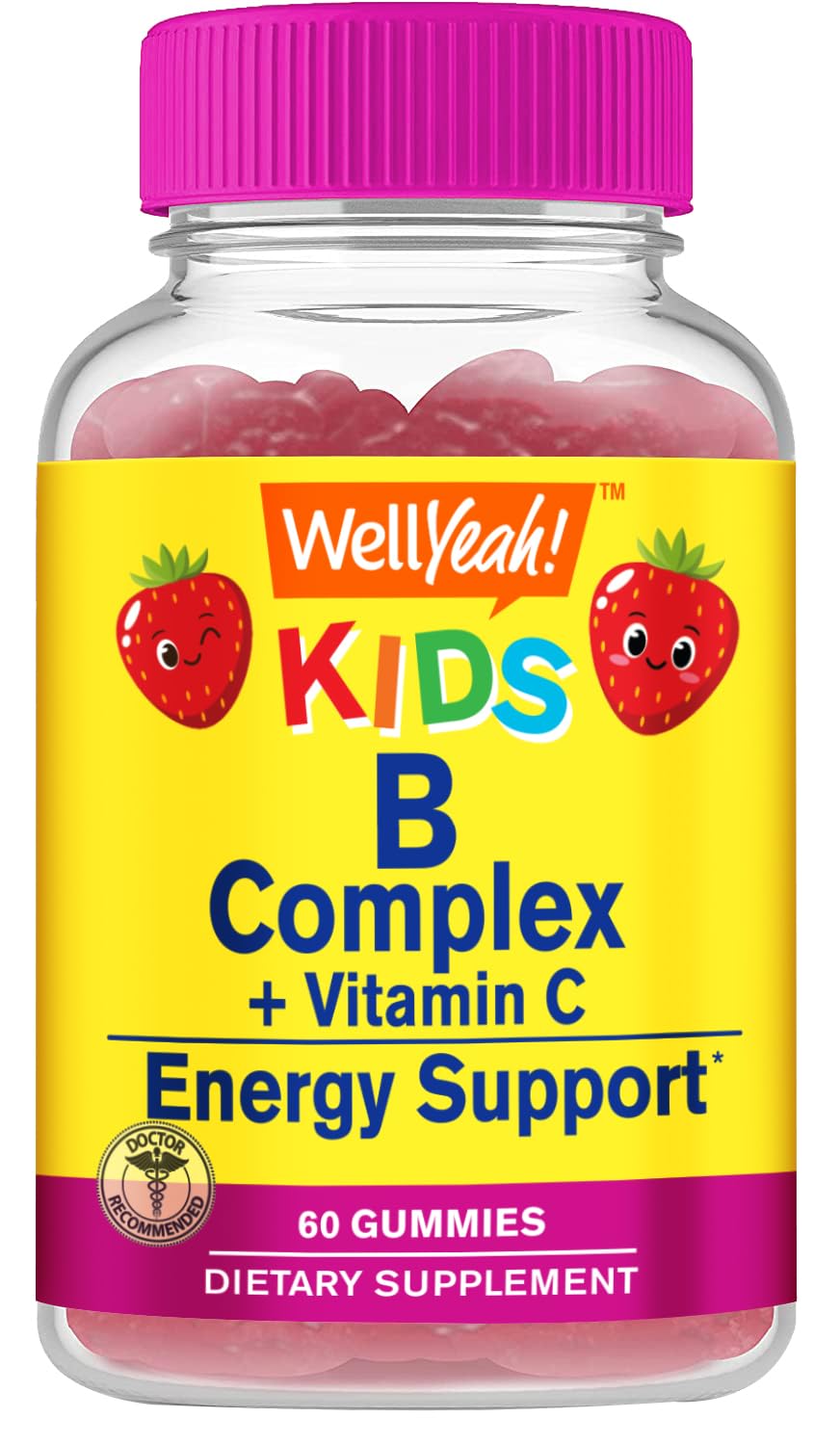 Contenido de gomitas WellYeah vitaminas D3 y complejo B