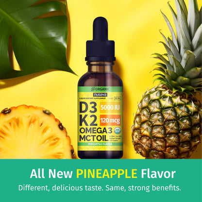 Contenido gotas líquidas NUSAVA Vitamina D3 K2 2 pack