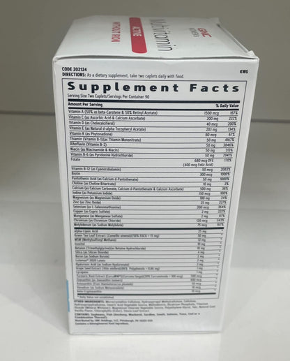 Contenido nutricional GNC multivitamínico