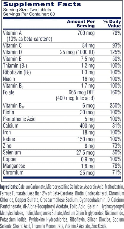 Contenido del paquete ONE A DAY Women’s Petites multivitaminas