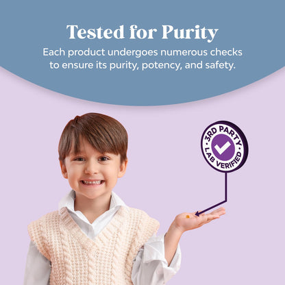 Control de pureza y seguridad de gomitas infantiles.