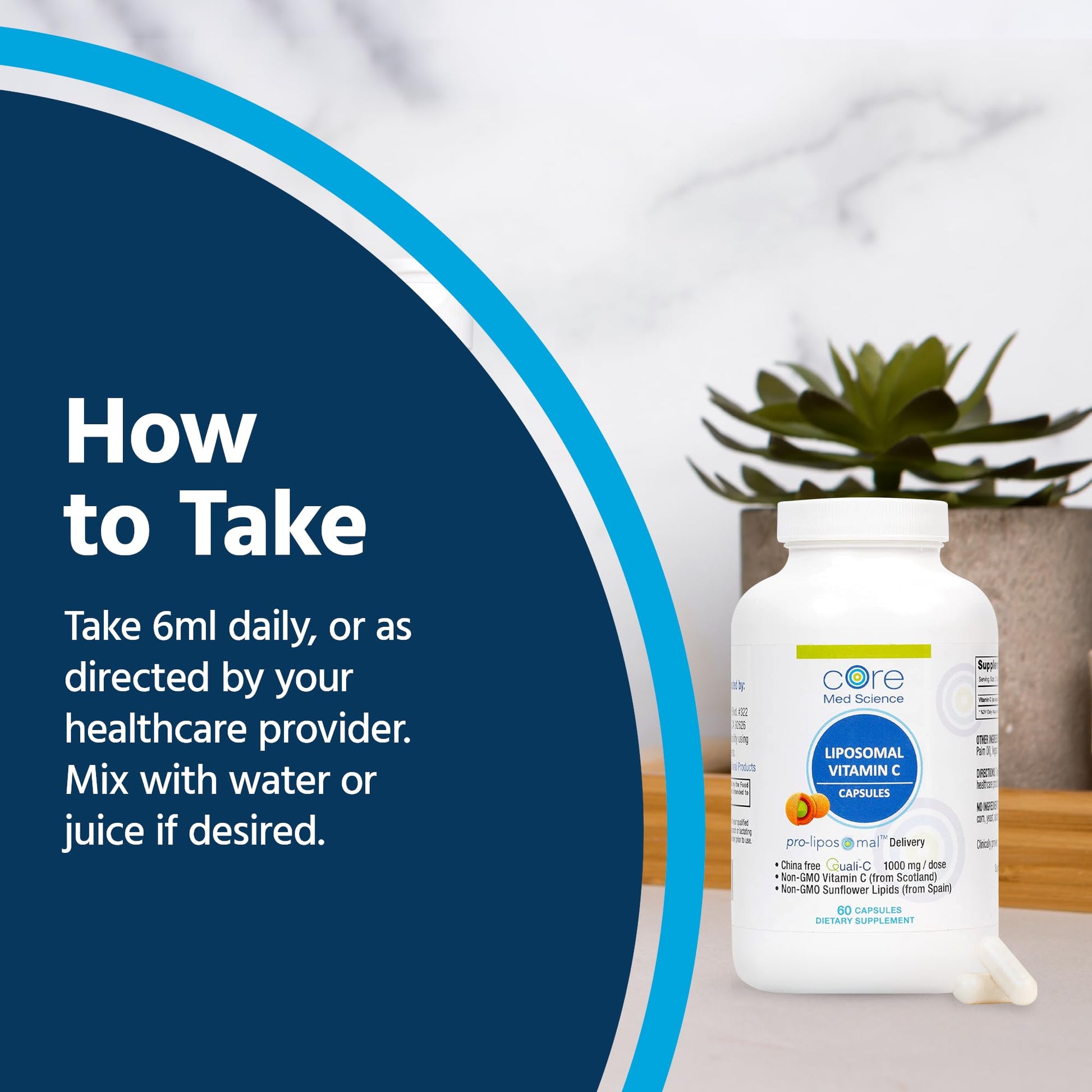Core Med Science vitaminas C para soporte antioxidante