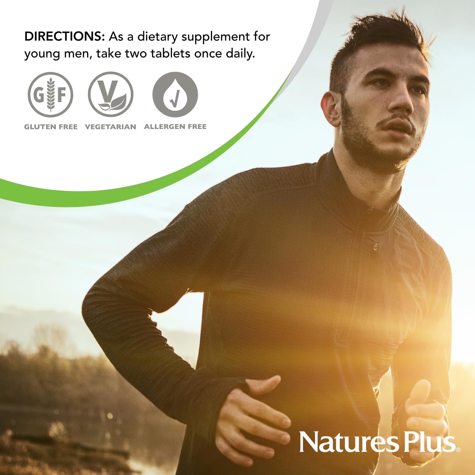 corredor saludable usando natures plus power teen