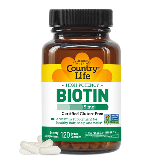 Country Life biotina 5 mg 120 cápsulas vegetarianas