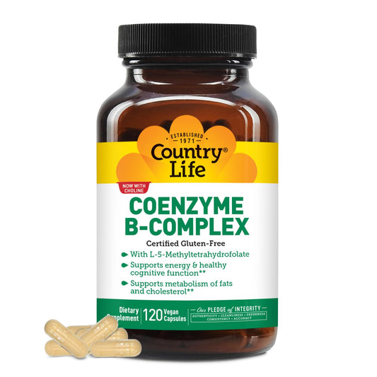 Country Life complejo B coenzima 120 cápsulas envase frontal