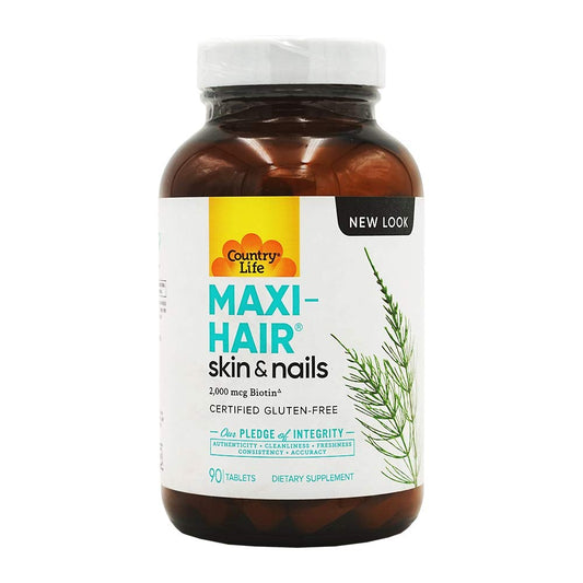 Country Life Maxi-Cabello-Piel y Uñas biotina 90 tabletas