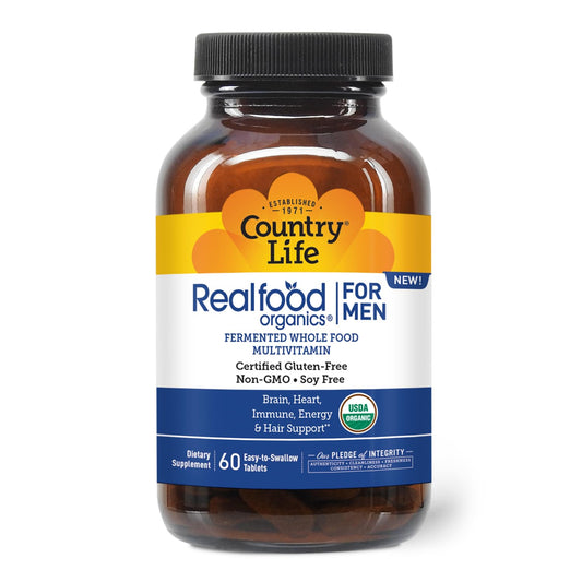 Multivitaminas orgánicas para hombres Country Life 60 tabletas