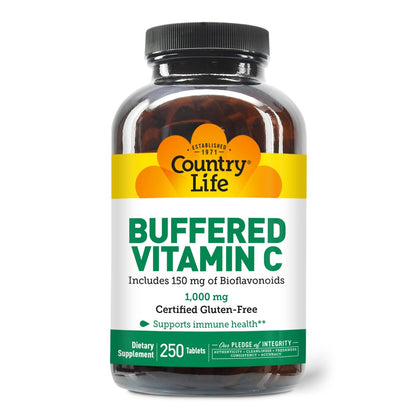 Country Life suplemento vitamina C vegano sin gluten alta potencia