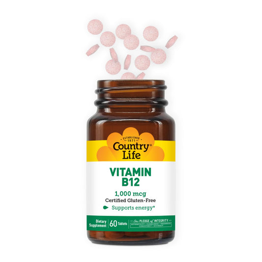 Tabletas Country Life vitamina B12 1000 mcg
