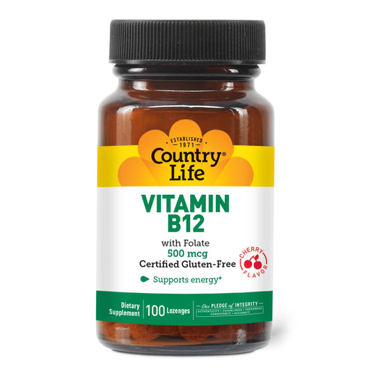 Country Life vitamina b12 con folato 100 pastillas