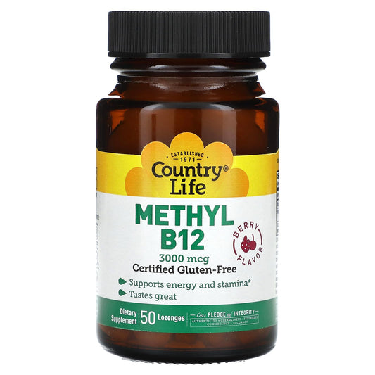 Country Life vitamina B12 superior sabor berries frasco