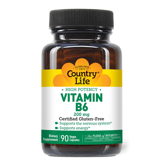 Country Life Vitamina B6 cápsulas veganas 90 unidades