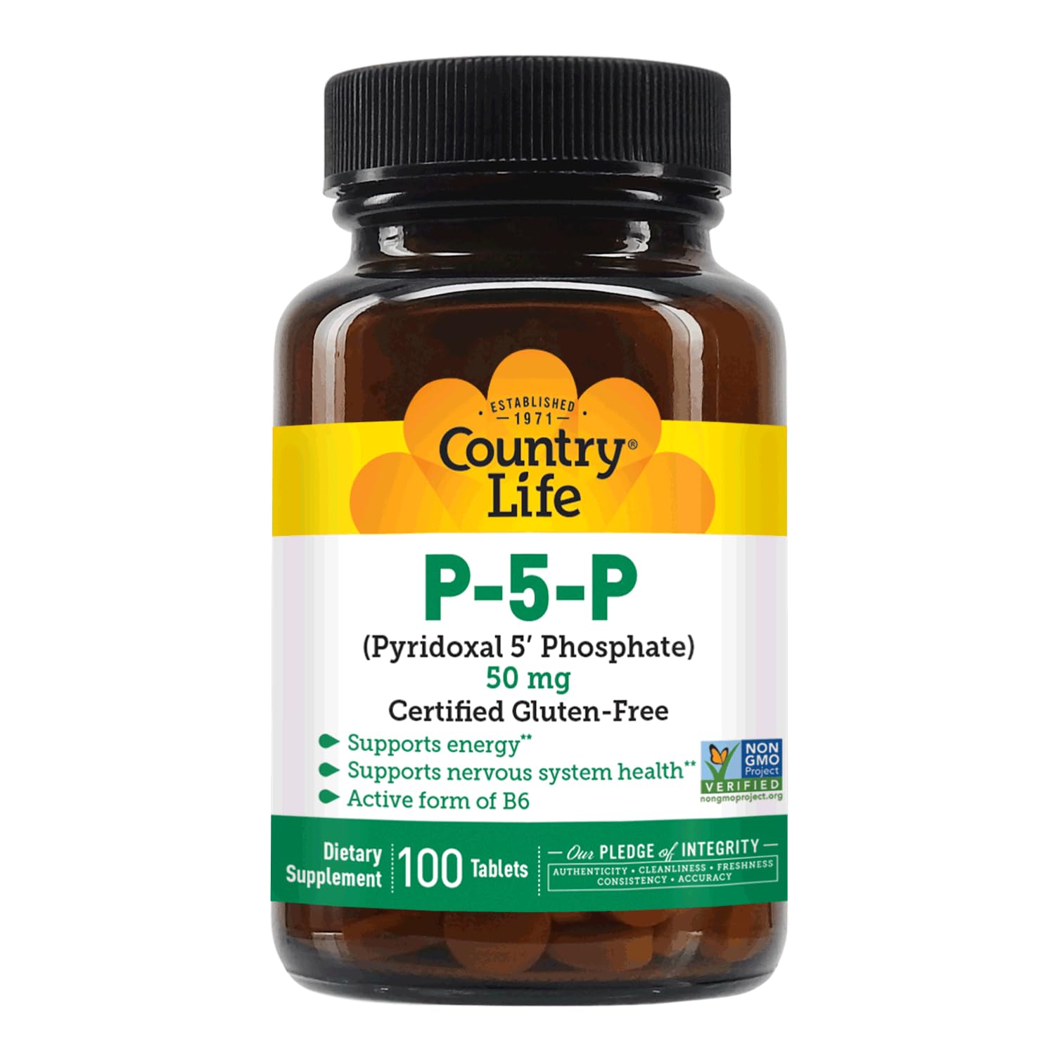 Caja Country Life Vitamina B6 P-5-P cápsulas