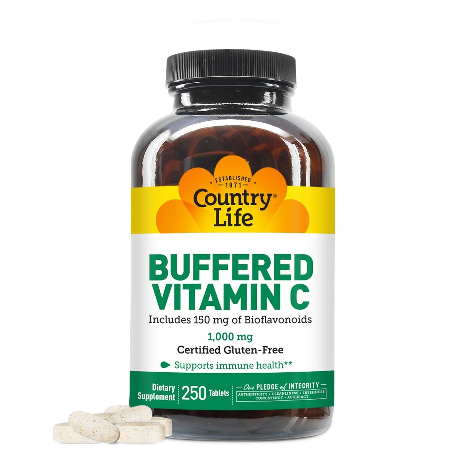 Country Life Vitamina C 1000mg cápsulas 250 unidades paquete frontal