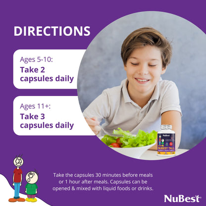 Crecimiento de altura natural con NuBest Tall suplementos
