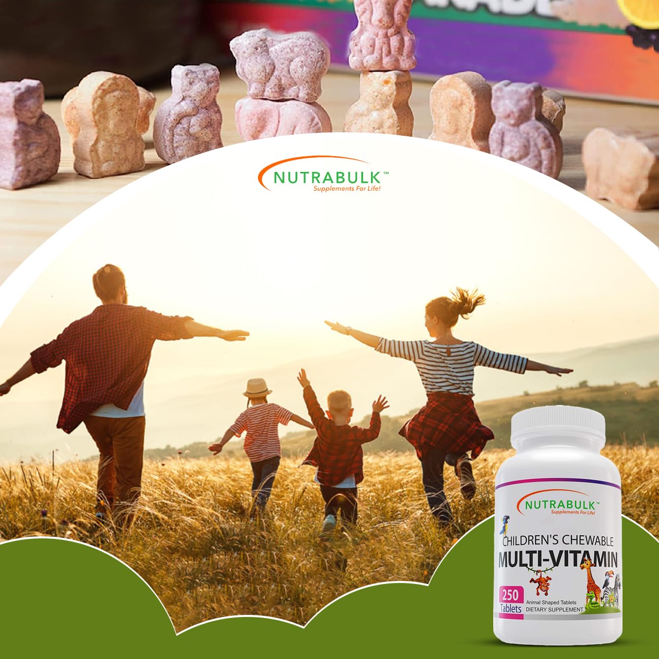 Crecimiento saludable con NutraBulk Multivitamínico