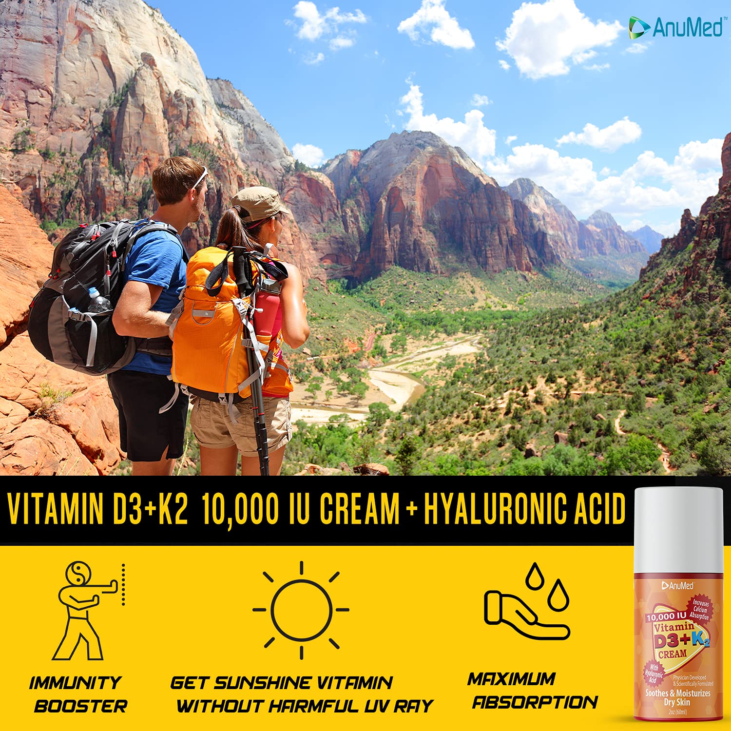 Crema Anumed vitamina D3 K2 de lado