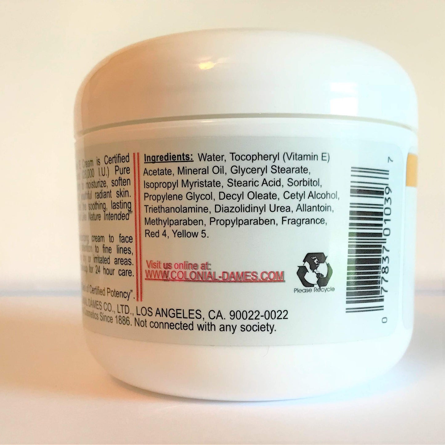 Crema concentrada para piel seca Colonial Dames