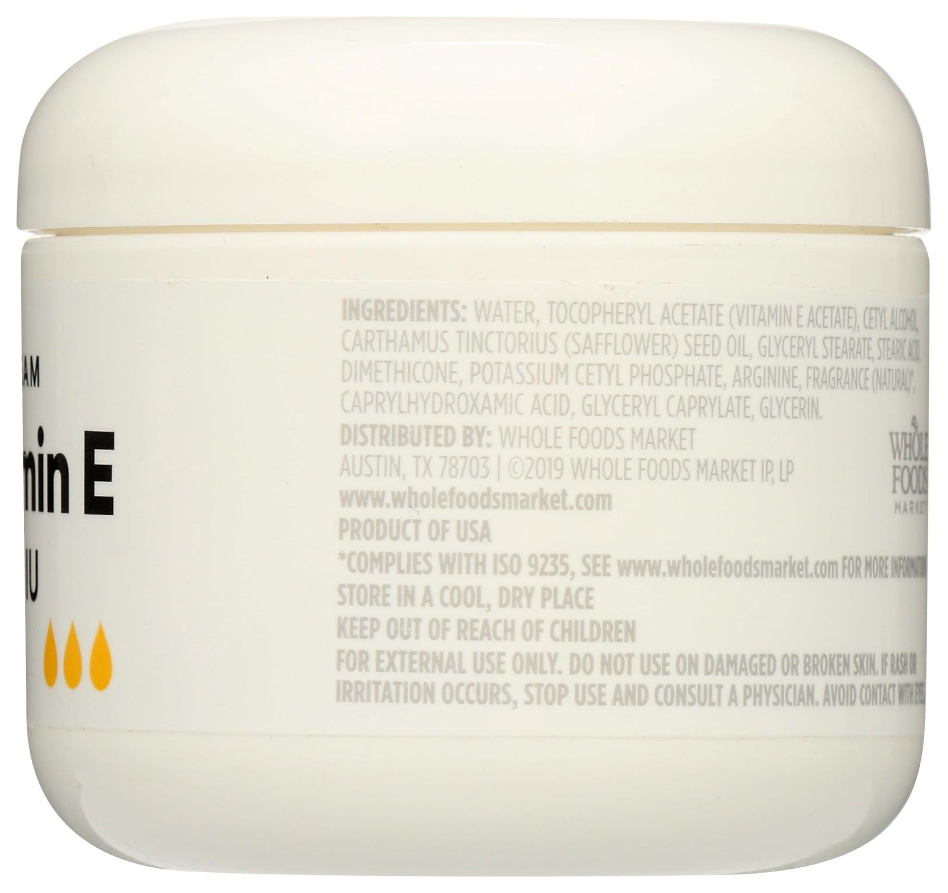 Crema corporal vitamina E 28000 IU 4 onzas 365 Whole Foods