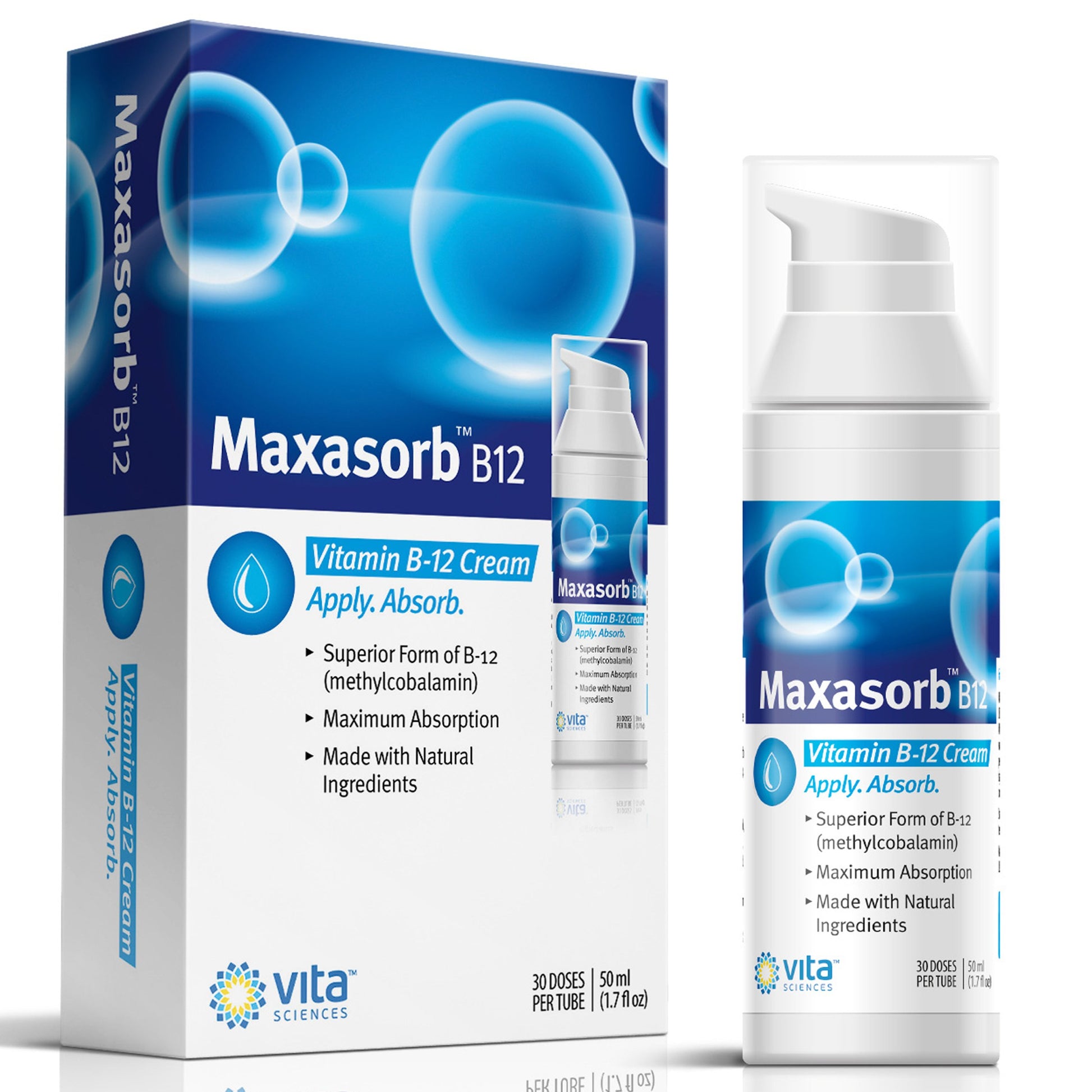 Crema vitamina b12 metilcobalamina Vita Sciences 1.7 fl oz