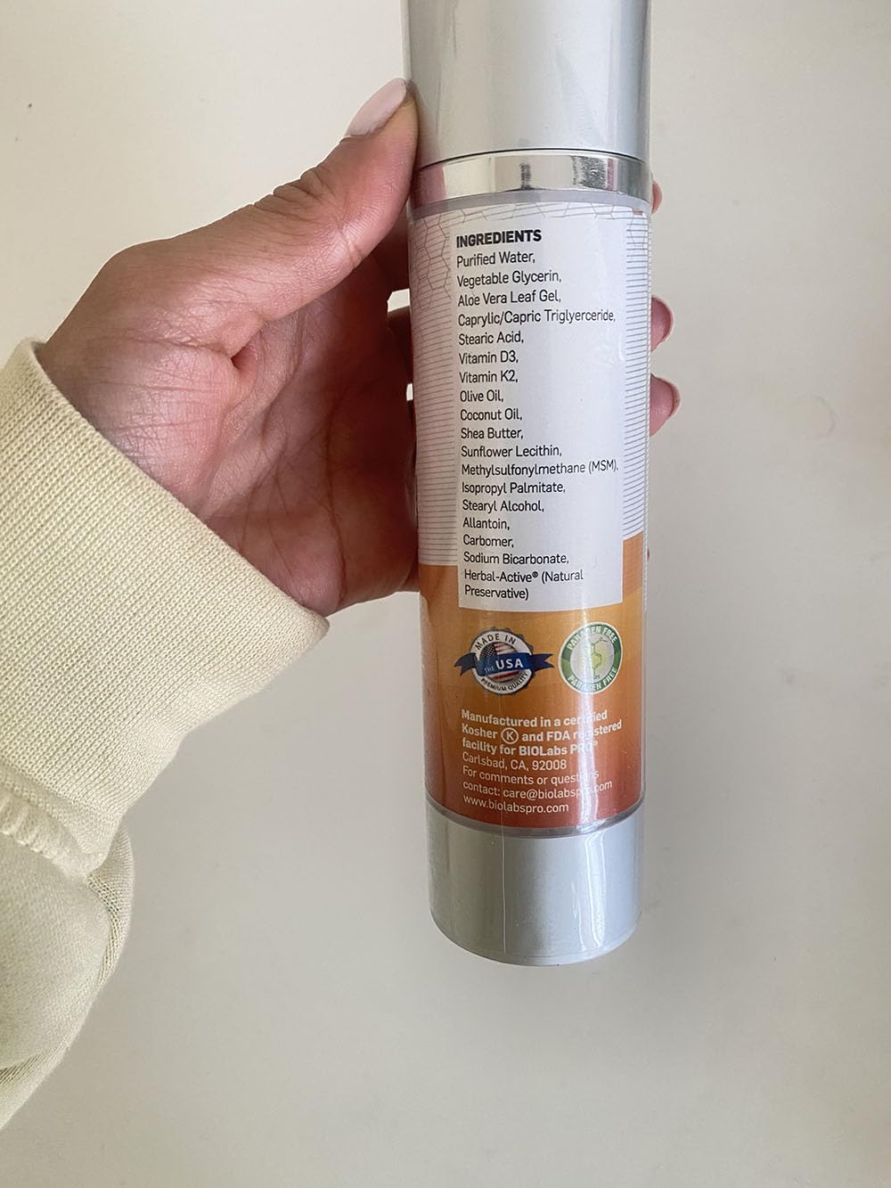 Crema vitamina D3 para suministro prolongado de tres meses