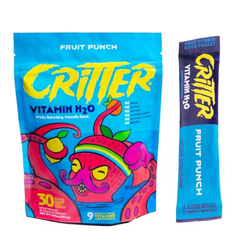 Critter Vitamin H2O bebida hidratante y multivitamínica para niños