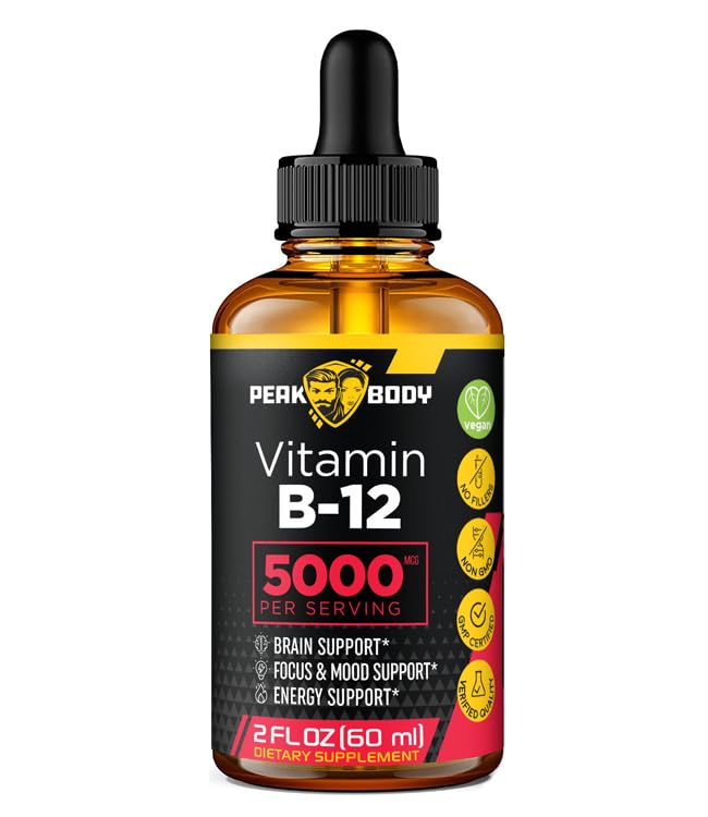 Cuentagotas para suplemento vitamina b-12 líquida 5000 mcg
