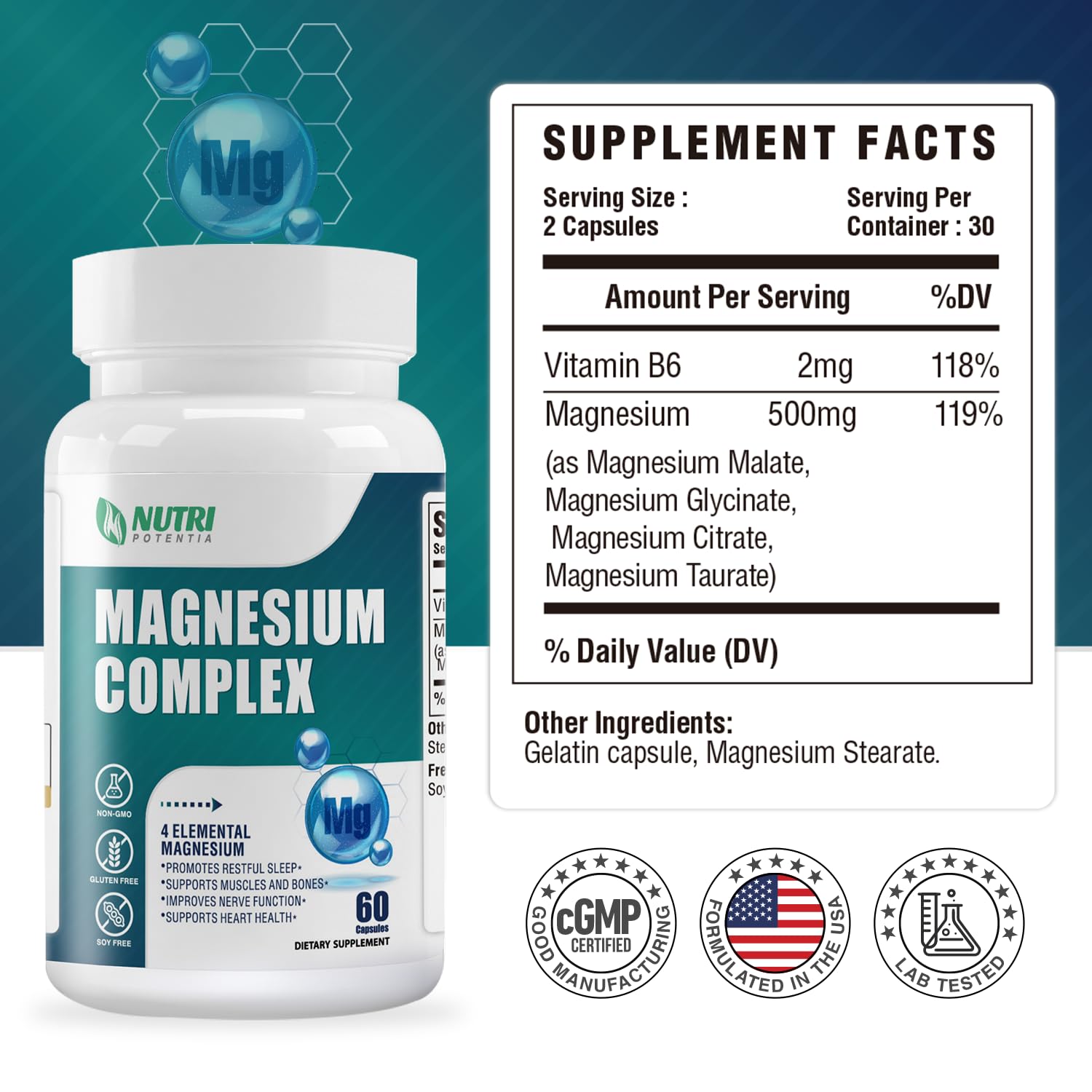 d3 k2 suplemento NUTRI POTENTIA para salud corazón