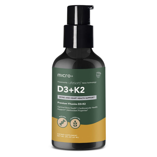 D3K2+ Micro Plus Health suplemento vitamina D3 K2 frasco